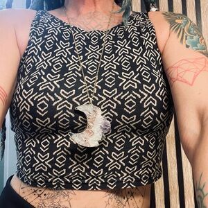 Beautiful agate slice moon necklace Celestial Diva